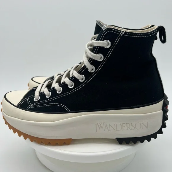 Converse Run Star Hike x J.W. Anderson Black/Gum High Sneaker M 8.5 W 10 Unisex - Picture 3 of 9